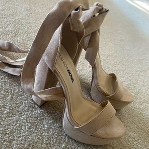 Fashion Nova bandage heels never been worn! Size 6.5 women’s